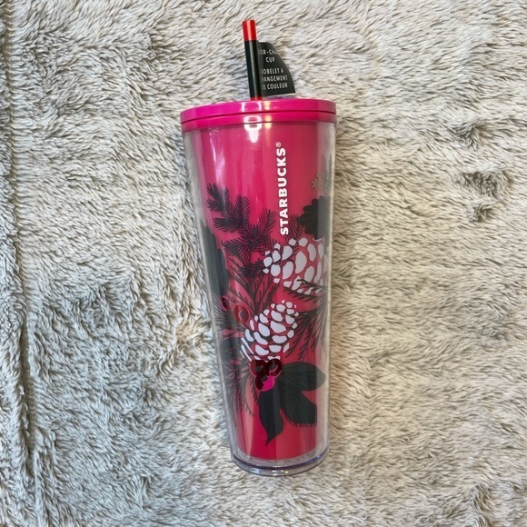 Starbucks 2021 Christmas Color Change Tumbler, Pink, NWT, Venti, 24 oz. - Picture 2 of 5